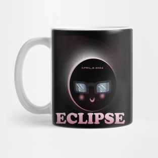 Cute Solar eclipse April 8 ,2024 with sunglasses cartoon Funny Mug